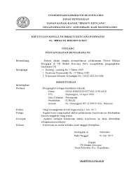 Contoh sk pengangkatan guru atau. Sk Bendahara Tk