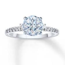 Diamond Engagement Ring Setting 1 3 Ct Tw Round 14k White Gold Jared The Galleria Of Jewelry