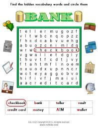 Bank Money Themed Activity Set Activities Vocabulary Words Theme
