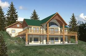 Typically, a building site that has a slope to the rear of the property has a walkout basement that accesses the back yard. Walk Out Covered Deck Craftsman House Plans Contemporary House Plans Lake House Plans