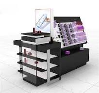Black High-end Cosmetic Display Stand Layered Display Shelf on Sale