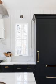 Kitchen Cabinets Onyx By Benjamin Moore Trim And Shiplap Simply White By Benjamin Moore Interior Design Kitchen Black Kitchen Cabinets Home Remodeling