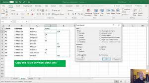 If the first method does not work for you, try this method. Excel Copy And Paste Only Non Blank Cells By Chris Menard Youtube