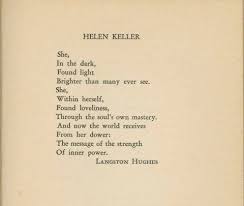 Langston Hughes Http Www Enotes Com Topics Langston Hughes Helen Keller Quotes Langston Hughes Poems Poetry Words