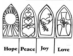 Hope Peace Joy Love Advent Coloring Advent Coloring Sheets Advent Crafts