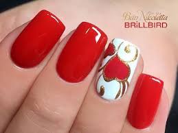 65 Happy Valentines Day Nails For Your Romantic Day Nail Designs Valentines Heart Nails Valentines Nails Create a rough rose outline by mixing some of the blue and white acrylic paint to create a pale blue shade.