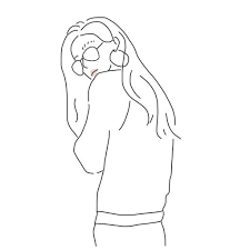 女の子 ガール 韓国 可愛い イラスト かわいい イラスト 手書き キュートなスケッチ