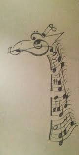 Girafe Note De Musique Dessin Musique Carnet De Dessin Art De Girafe