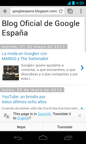 Google Translate Says Hola To Chrome Android Versions Google Beta