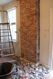 The functions of a chimney flue. Before After Exposing A Brick Chimney Under Plaster Walls 17 Apart