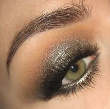 metallic gray smokey eye makeup ideas