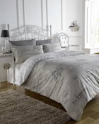 Script Beige French Text Print Super King Duvet Quilt Cover Bedding Set Amazon Co Uk Kitchen H Shabby Chic Bedding Sets Shabby Chic Bedding Bedroom Vintage