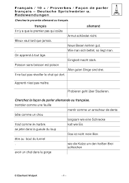 Sprichworter Und Redewendungen Deutsch U Franzosisch Unterrichtsmaterial Im Fach Franzosisch Sprichworter Redewendungen Sprichworter Und Redewendungen