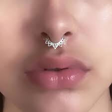 It is normally situated right in. Lotus Silver Septum Ring Septum Jewelry Septum Piercing Etsy