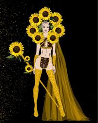 Candidatas latinas presentaron sus trajes típicos nacionales. Traje Tipico De Miss Rd Universo Inspirado En Los Girasoles Mas Vip