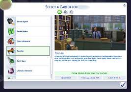 When is playing like work? Mod The Sims Teacher Career Sims 4 Jobs Sims Sims Packs
