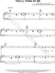Keith urban greatest hits full album best songs of keith urban. Keith Urban You Ll Think Of Me Sheet Music In A Major Transposable Download Print Sku Mn0063661