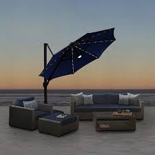 Brighten the deck or patio with a sunbrella umbrella that provides just enough shade for comfortable lounging. 11 Led Solar Round Cantilever Umbrella Costco