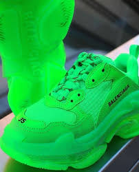 Buy By Outlet Balenciaga Triple S Trainers Neon Green For Mens Sneakers Fashion Shoes Sport Men Woman S Neon Green Outfits Green Shoes Green Aesthetic