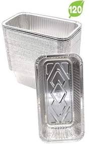 Fig And Leaf 120 Pack Premium Aluminum Foil 2 Lb Bread Loaf Pans L Standard Size 8 5 X 4 5 X 2 5 L Top Baker S Choi Loaf Bread Loaf Pan Aluminum Foil Pans
