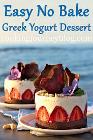 No Bake Greek Yogurt Dessert Easy Strawberry Desserts Recipe Desserts Yogurt Dessert Greek Yogurt Dessert