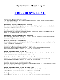 Physics Paper 1 Questions And Answers Fill Online Printable Fillable Blank Pdffiller