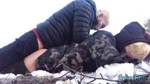 Fucking in the Snow Jake Eats Ice and Semen watch online