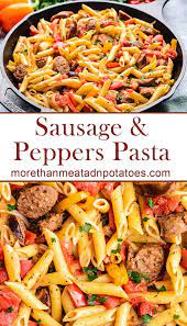 Sausage And Peppers Pasta Recipe Stuffed Peppers Sausage And Peppers Sausage And Peppers Pasta