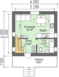 планировка дома 6 на 8 с печкой и мансардой Plan Dachnogo Doma 6h6 Planirovka Doma Dom Plan Malenkogo Doma