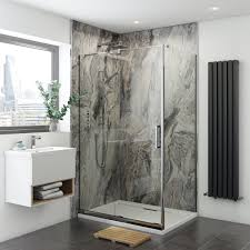 They are a stunning addition to the shower wall. Multipanel Classic Cappuccino Stone Hydrolock Shower Wall Panel Victoriaplum Com