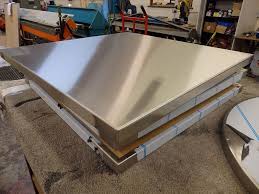 34 Square Satin Stainless Steel Top Steel Table Tops Stainless