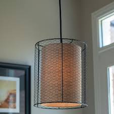 Cooper Chicken Wire And Burlap Pendant Light Walmart Com Walmart Com