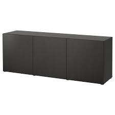 Besta Storage Combination With Doors Black Brown Lappviken Black Brown Width 70 7 8 Ikea In 2020 Storage Adjustable Shelving Interior Accessories