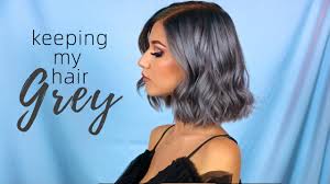 There are two shades of grey hair: How I Keep My Hair Colour Blue Grey Youtube