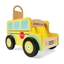 Wooden School Bus Push Along Kmart
