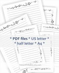 Today we will share to you some writing paper printable that you can save and print as your children's writing media. Lined Letter Writing Paper Printable Pdf Black And White Etsy