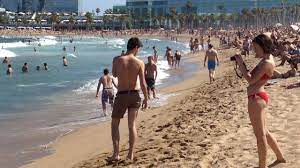 But it's not always like this. Barceloneta Beach Barcelona Spain Catalonia Youtube