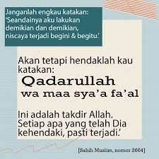 Mari Kita Biasakan Melafalkan Ucapan Qadarullah Dalam Keseharian Motivasi Takdir Kata Kata