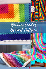 24 Rainbow Crochet Blanket Patterns Allfreecrochet Com