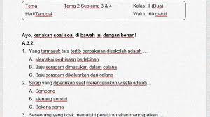 Contoh soal matematika kelas 2 sd tema 2. Soal Penilaian Kelas 2 Tema 2 Subtema 3 Dan 4 Kunci Jawaban Sekolahdasar Net