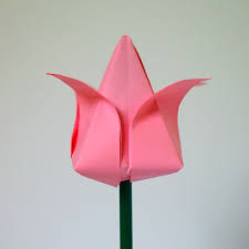 Tulip Flower Origami Try It Like It Create It Paper Crafts Origami Easy Crafts