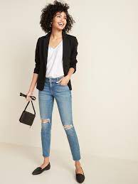 Philosophy large womens black jersey knit blazer jacket lined new. Classic Ponte Knit Blazer For Women Old Navy