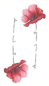 Flower Word Stem Temporary Tattoo Ftattoos Name Flower Tattoo Poppy Flower Tattoo Flower Tattoos