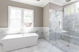 This bathroom features a stylish tiles flooring and marble walls. 65 Luxury Bathtubs Beautiful Pictures Designing Idea