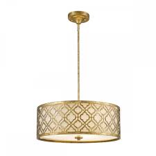 This is a pretty pink color! Elstead Lighting Gn Arabella P L Arabella 3 Light Duo Mount Large Ceiling Pendant In Distressed Gold Finish With Cream Fabric Shade Castlegate Lights