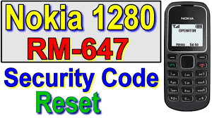 But if no help, than . How To Remove Nokia 1280 Security Code Nokia 1280 Rm 647 Reset Forgot User Code By