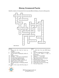 Explore to find a wide variety of printable kids' crafts, free printables, kids' printable activities, free printable crafts, and so much more. Disney Crossword Puzzles