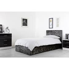 Velvet beds, especially crushed velvet, convey a real sense of glamour and luxury. Boston Black 3ft Ottoman Crushed Velvet Bed Ark Furniture