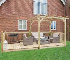 Lay z spa also includes a remote, giving you full control over the lighting, bubbles, and water temperature without the need to step out of the tub. Forest 16 X 8 Ft Patio Deck Kit With Pergola Gardensite Co Uk