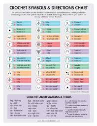 crochet symbols and directions chart crochet symbols